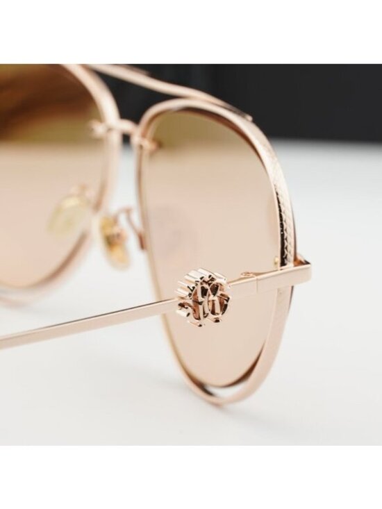 Roberto Cavalli SRC032M 8FCG Aviator Sunglasses - Gold/Orange main image 4
